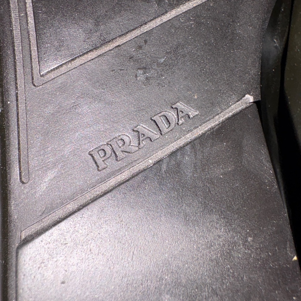 PRADA Black Women's Square-Toe Leather Loafers - Picture 7 of 7